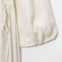 Vestido casual largo sencillo y cómodo con diseño de lazo en la cintura, estilo versátil para el día a día, PB&ZA2025basic, ropa de mujer. - details 5