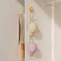 Práctico organizador de sombreros con ventosa de hierro, apilable, sin perforaciones, soporte de exhibición para sombreros, estante de almacenamiento para sombreros que ahorra espacio para el hogar - details 4