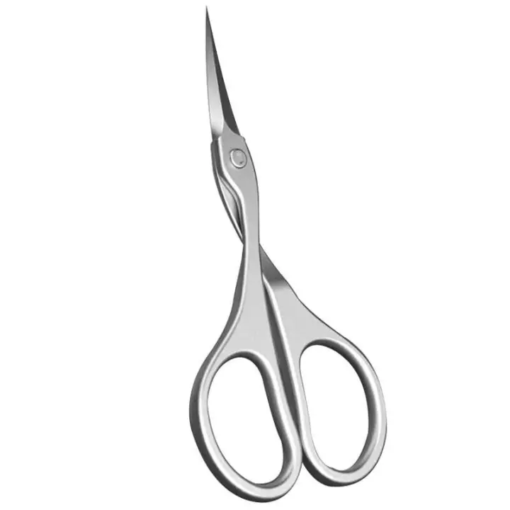 Cuchillo curvo de acero inoxidable con queratina, tijeras para cortar uñas, cejas, pestañas, piel seca, 1 pieza. - 1