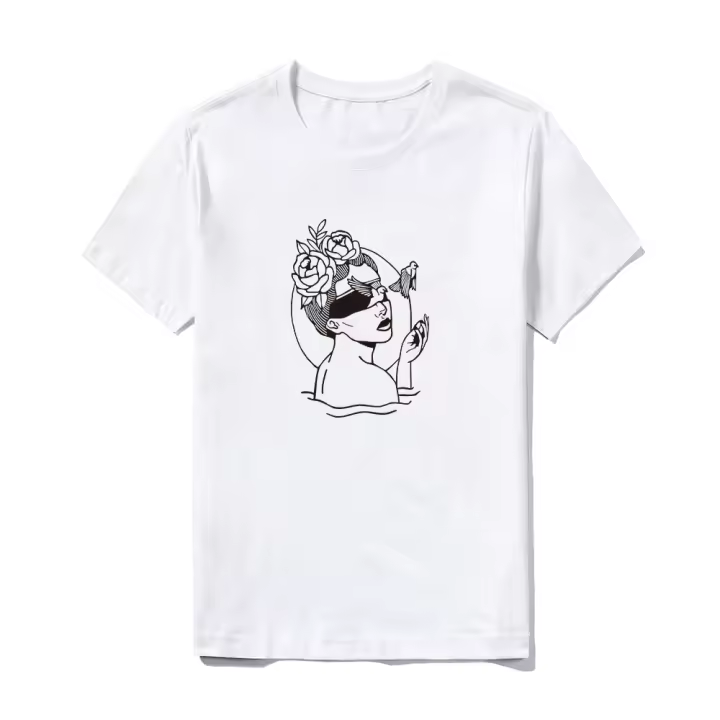 Camiseta Gráfica de Algodón Unisex Suave, Transpirable, Duradera Corte Clásico para Uso Diario - 1