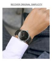Reloj de Cuarzo de Moda Clásica ONOLA 3805 Correa de Cuero Impermeable Estilo Casual de Fecha - details 8