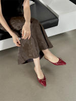 Nuevo arco medio stiletto Muller zapatos bolsa cabeza media zapatillas de las mujeres de gran tamaño de tacón alto zapatos individuales zapatillas geniales - details 22