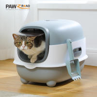 Caja de Arena Plegable Grande con Tapa, cajón y Pala para Gatos, Diseño de Diamante, Fácil de usar - details 19
