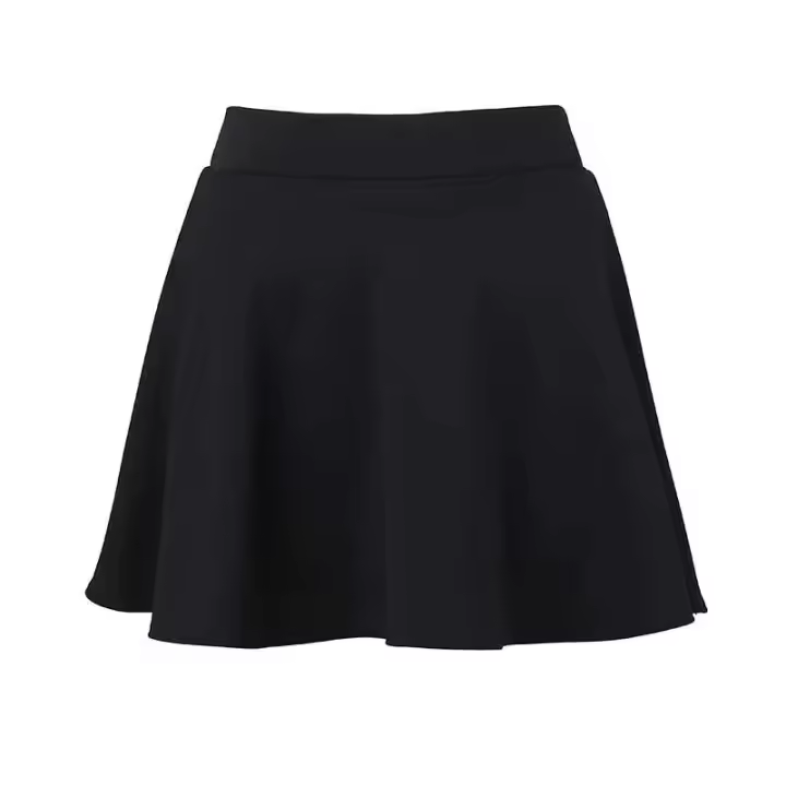 Faldas negras de moda para mujer, minifalda corta de punto con cintura alta elástica, color rojo, ropa de verano para mujer - 1