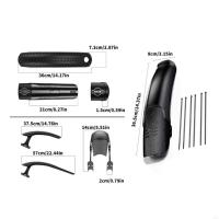 Guardabarros delantero/trasero para bicicleta, guardabarros delantero y trasero, ligero, de PVC, carcasa dura, guardabarros de plástico ajustable para bicicleta de montaña - details 0