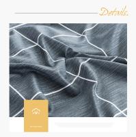 Juego de cama a cuadros, funda de edredón, sábana y funda de almohada, tamaño doble, queen y king, Simple, 3/4 - details 9