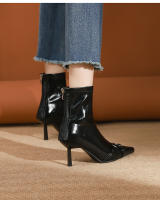 Moda nueva hebilla de cinturón stiletto botas cortas de mujer - details 14