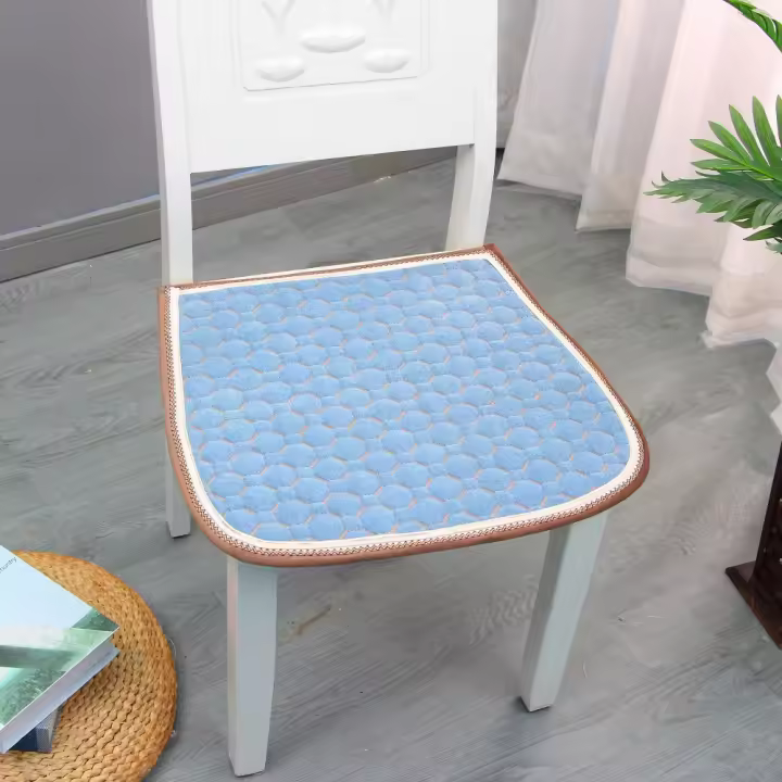 Alfombrilla para silla cómoda y creativa, superficie con forma de rejilla, textura suave, cojín para sofá, diseño antideslizante, cojín cuadrado para asiento, uso en oficina - 1