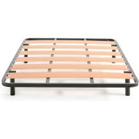 Marco de Cama para Niños Somier 135x190 cm Reforzado con Acerado, Láminas de Chopo y Pintura Metalizada Incluye Juego de 4 Patas - details 7