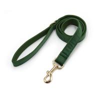 terciopelo verde pavo real grabado, conjunto correa de arnés perros personalizado, Collar ustable sin escape para mascotas con - details 7