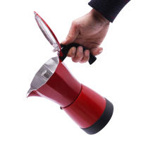 Cafetera eléctrica de 300ML, máquina de café Moca Con Base, 480 vatios, aleación de aluminio, Color Rojo - details 5