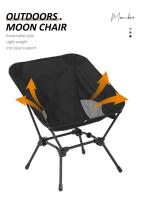 Taburetes cuadrados para pescar en la playa, prácticas sillas plegables de cuatro esquinas para acampar y sillas ligeras en forma de media luna hechas de hierro - details 5