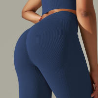 Leggings push-up sin costuras para mujer, pantalones elásticos de cintura alta para entrenamiento, correr, yoga, gimnasio - details 57
