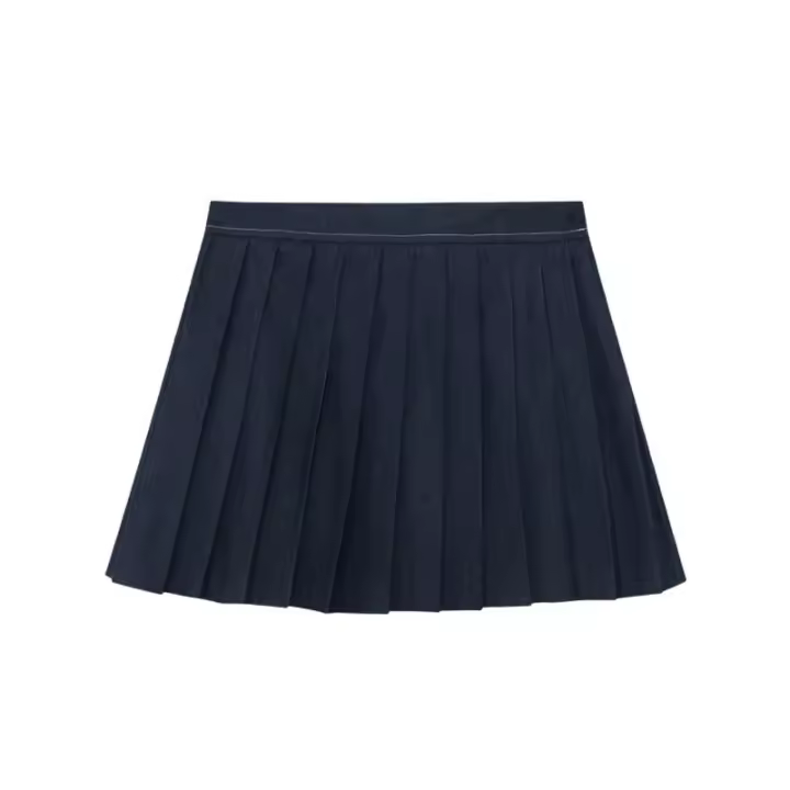 Vestido corto de mezclilla versátil de cintura alta estilo línea A de verano 2025. - 1