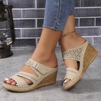 Zapatillas de tacón de cuña de verano para mujer - details 2