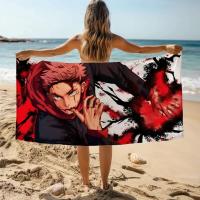 Jujutsu Kaisen-toallas de playa grandes de microfibra para baño, toalla deportiva de secado rápido para adultos, gimnasio, Spa de viaje en casa - details 11