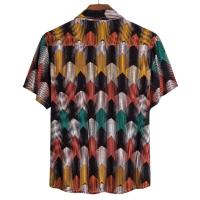 Camisa ajustada de manga corta para hombre, ropa informal con estampado grande, novedad de verano, 2021 - details 13