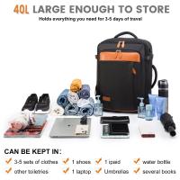 Mochilas de maleta grandes expandibles de viaje de gran capacidad con 4 cubos de embalaje Mochila de equipaje resistente al agua Mochila - details 10