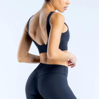 Nuevo sujetador deportivo minimalista de spandex con costura nueva, adecuado para el fitness femenino, estiramiento, ropa de yoga transpirable. ﻿ - details 6