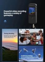 Cámara de mano 4K30 hd para selfie, doble pantalla pregrabada, larga duración, deportiva, a prueba de agua - details 4