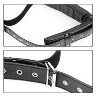 Juego de Lazos de BDSM Leten Collar de Pulsera de Cadena Trasera Ajustable con Blindfold y Manos Atadas - details 7