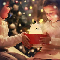 Night Lights for Kids Pear Shaped Cute Silicone Nightlight 7 Colors Dimmable Night Lamp USB Charging for Bedroom Bedside Room - details 2
