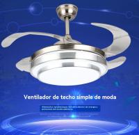 Restaurante invisible ventilador luz control remoto hogar sala de estar ventilador conversión de frecuencia de luz dormitorio ventilador de techo luz - details 20