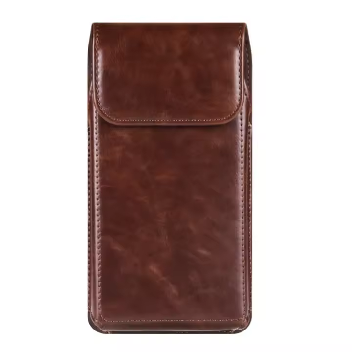 Funda con Clip para cinturón, soporte para teléfono móvil de cuero PU, bolsa multiusos para teléfono móvil, bolsa protectora Retro portátil para cintura, bolsa para cinturón - 1