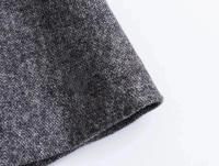 Blazer de lana sintética texturizada para mujer, traje con solapa, chaqueta ajustada con una hilera de botones, falda tipo capa plisada de cintura alta, conjunto elegante de invierno - details 27