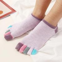 Calcetines de algodón antideslizantes y transpirables para mujer, calcetines con 5 dedos, calcetines tobilleros, calcetines con punta, calcetines de barco - details 2