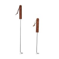 Nuevo Gancho giratorio de carne de acero inoxidable para barbacoa con mango de madera, gancho para carne, gancho para aleta de comida, fácil de limpiar - details 13