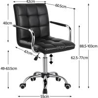 Silla de Oficina Ergonómica con Respaldar Negro Organización y Muebles para el Hogar - details 4