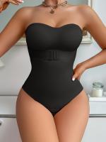 Body sin costuras, sin tirantes y con cierre frontal, adelgazante modelador, ropa interior y fajas para mujer - details 7