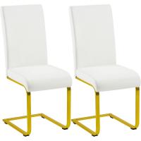 2 Piezas Sillas de Comedor Sillas de Oficina Conferencia Altura 47cm Carga Máxima 135kg Blanco - details 17