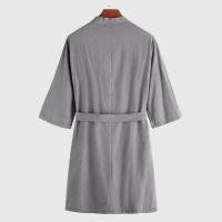 Camisón de algodón y lino para hombre, bata japonesa de primavera y verano, ropa de baño al vapor - details 9