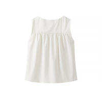 OUWU- Blusa plisada a la moda para mujer, sin mangas, cuello redondo, Top elegante, camisa femenina, prenda de moda - details 5