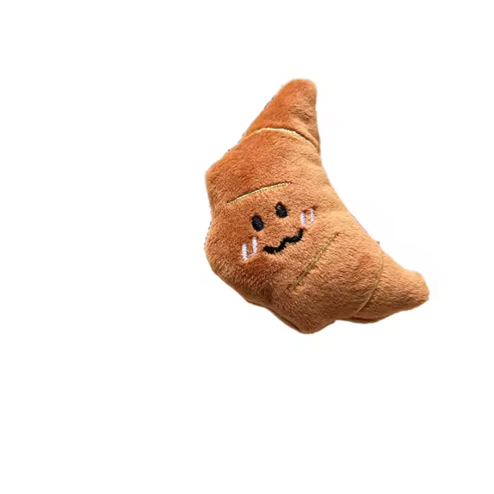 Pinza para el pelo de croissant Pretzel, comida de imitación, Clip divertido de pico de pato de tomate, accesorios para el cabello de estilo coreano, Clip LATERAL de dibujos animados - 1