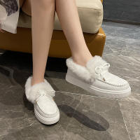 Botas de nieve de terciopelo para mujer, botines cálidos de felpa con cordones, zapatillas suaves, zapatos cómodos de algodón, invierno, 2023 - details 4