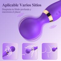 Vibración doble Vibradores potentes de doble uso para mujeres AV Magic Wand Estimulador de orgasmo del punto G Dildo Masturbador 2 motores 8 Vibrador 20 Modo USB Recargable Masajeador Juguetes sexuales femeninos para mujeres Adultos - details 3