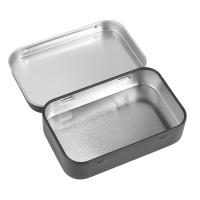 Caja de lata negra de Metal negro con caja de dulces mate, caja pequeña, 95x60x21mm - details 1