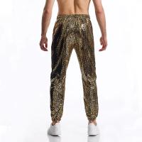 Modo vagues circulaires estampage à chaud hommes pantalones décontractés Harajuku Hip Hop Disco fête Streetwear cordón pantalon discoteca - details 4