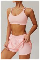 Pantalones de Yoga de Secado Rápido Diseño de Dos Piezas para Levantamiento de Glúteos - details 11