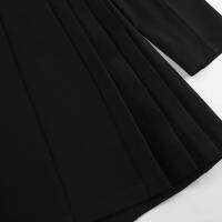 Traje negro elegante estilo maduro vestido acampanado moda mujer Otoño Invierno nueva colección - details 23