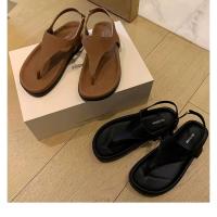 Sandalias de mujer de estilo romano con nicho de fondo plano de vacaciones con punta retro en espiga de temperamento minimalista - details 26