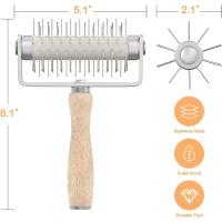 Rodillo de pastelería con pinchos de acero inoxidable, herramienta de Pizza casera, evita que la masa se ampollas, accesorios para hacer Pizza - details 1