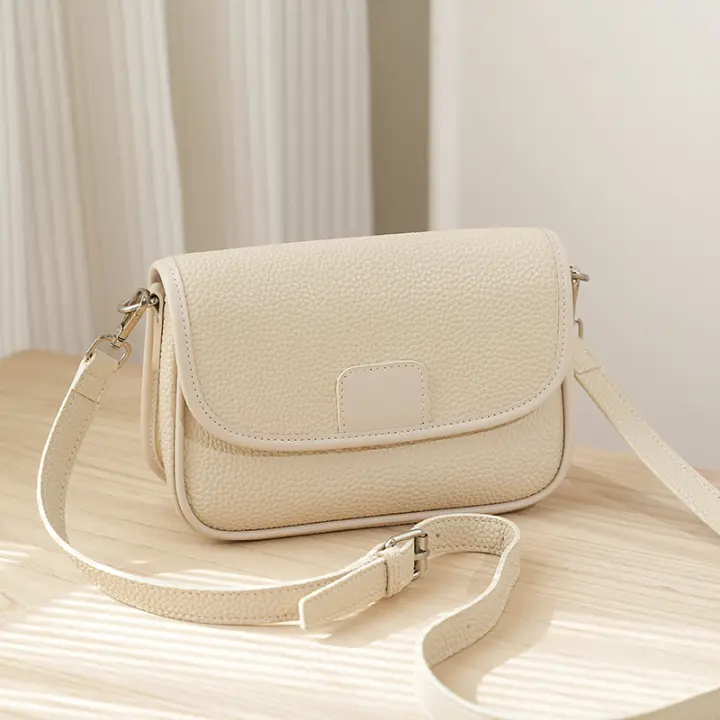 Bolsos de mensajero de PU de color sólido de nueva tendencia 2025 para mujer, bolsos pequeños cuadrados de hombro - 1