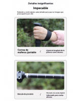 Palos de Senderismo Ultraligeros de Fibra de Carbono Portátiles, Antideslizantes, Plegables para Aventuras al Aire Libre - details 5
