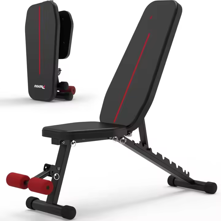 Banco de Pesas Multifuncional Vertical de 90° 9 Posiciones Ajustables Diseño Plegable para Entrenamiento Completo del Cuerpo - 1