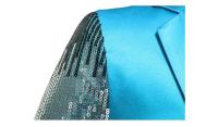Blazer de lentejuelas con estilo para hombre, Chaqueta de traje ajustada, abrigo - details 11
