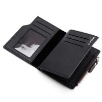Cartera informal para hombre, billetera pequeña de cuero pu, plegable, con cremallera, de lujo, para negocios - details 6